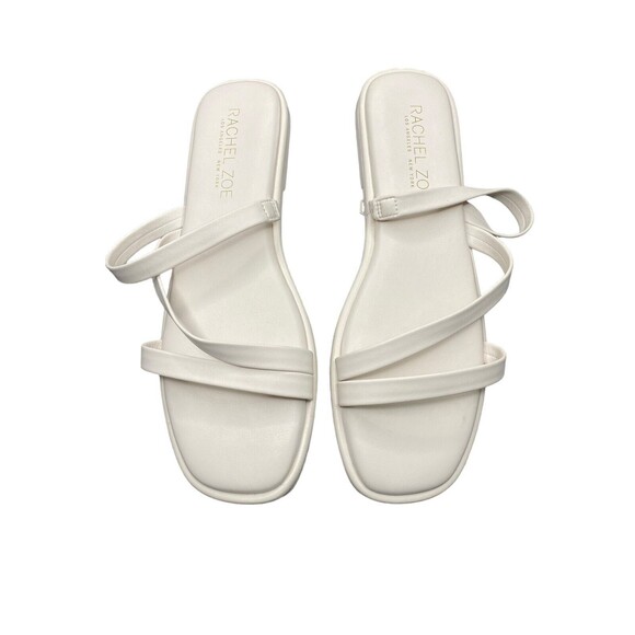 Rachel Zoe White Strappy Square Toe Slip On - Picture 1 of 7